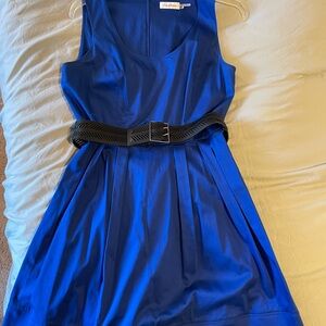 Calvin Klein Royal Blue Dress with Black Belt
